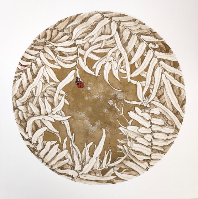 蕨間私語系列《枯金》 33 x 33 cm